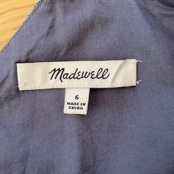 Madewell Chambray Tank Button-Front Midi Dress Size 6 - Picture 5 of 7